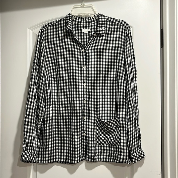 J Jill Gingham Top - Picture 2 of 7